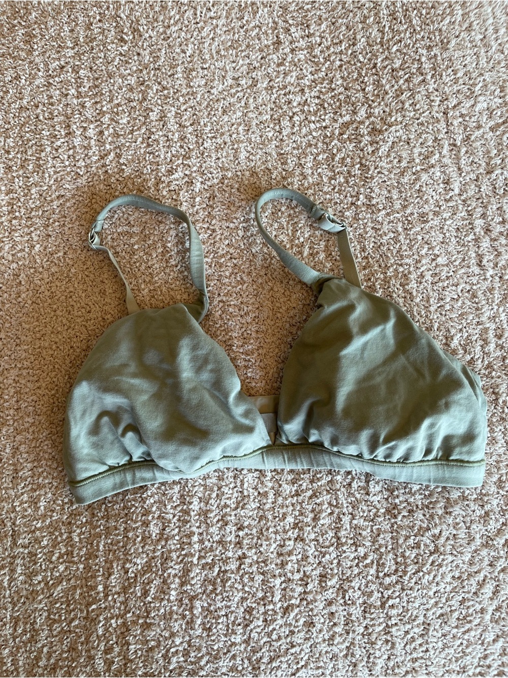 SKIMS Fits Everybody Triangle Bralette Sage Green 2X